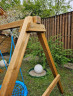 Детская площадка KD1-2 с голубой горкой и крышей, 1 голубые качели гнездо 80см