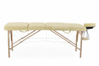 Массажный стол складной MED-MOS JF-AY01 3-х секционный, деревянная рама, бежевый